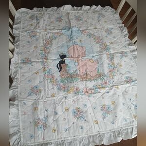 Precious Moments Pastel Quilt with Blue and Pink Accents